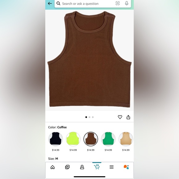 COPY - Crop Basic Rib-knit Sports Tank Top *NEW* - Picture 10 of 11